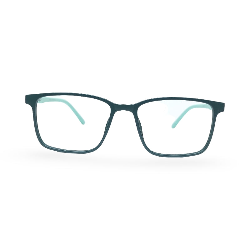 EVX 83311 Green Rectangle Eyeglass Frame (Large)