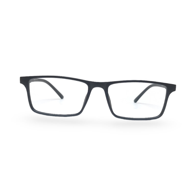 EVX 83313 Black Blue Rectangle Eyeglass Frame (Medium)