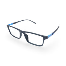 Load image into Gallery viewer, EVX 83313 Black Blue Rectangle Eyeglass Frame (Medium)