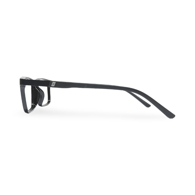 EVX 83313 Black Rectangle Eyeglass Frame (Medium)