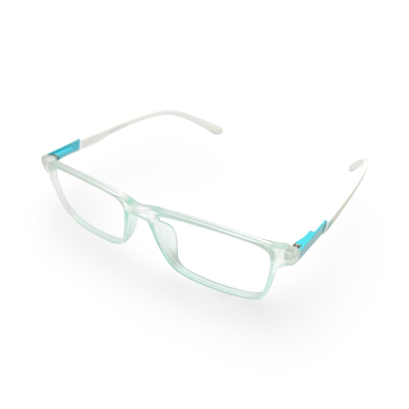 EVX 83313 Light Green Rectangle Eyeglass Frame (Medium)