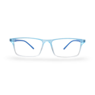 EVX 83313 Blue Rectangle Eyeglass Frame (Medium)