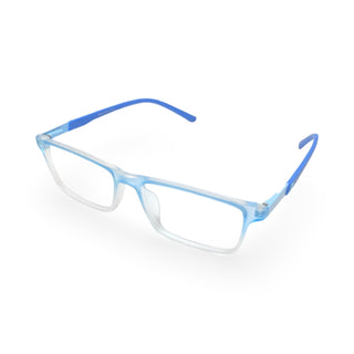 EVX 83313 Blue Rectangle Eyeglass Frame (Medium)