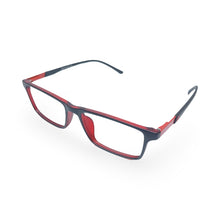Load image into Gallery viewer, EVX 83313 Black Red Rectangle Eyeglass Frame (Medium)