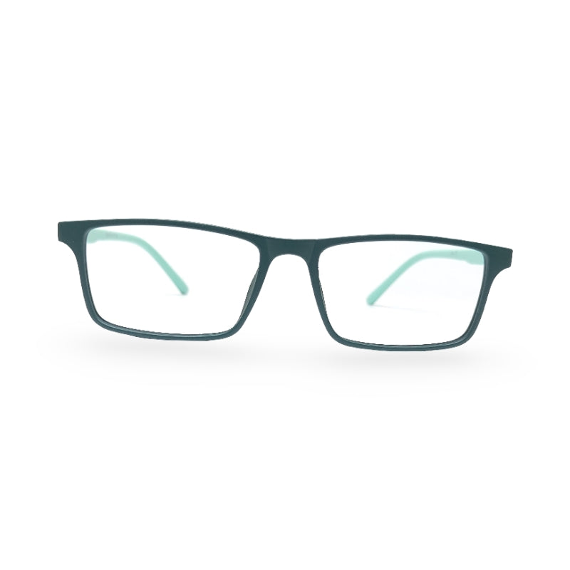 EVX 83313 Green Rectangle Eyeglass Frame (Medium)