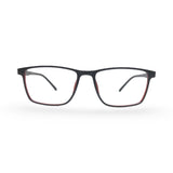 EVX 83314 Red Black Rectangle Eyeglass