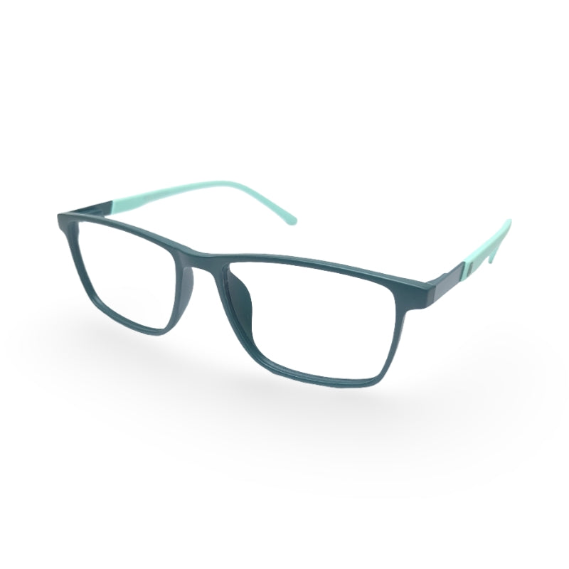 EVX 83314 Green Rectangle Eyeglass Frame (Large)