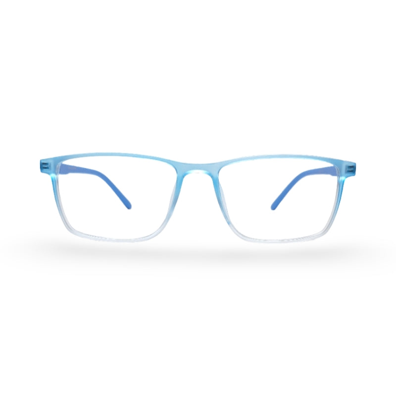 EVX 83314 Blue Rectangle Eyeglass Frame (Large)