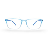 EVX 83314 Blue Rectangle Eyeglass Frame (Large)