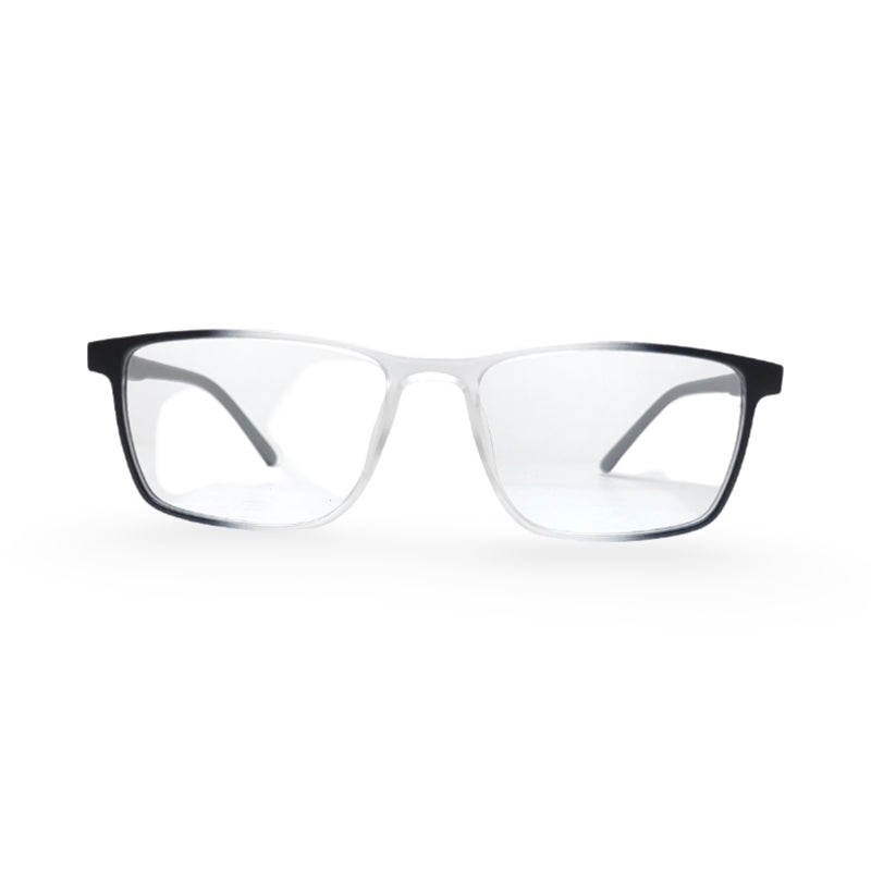 EVX 83314 Transparent Rectangle Eyeglass Frame (Large)