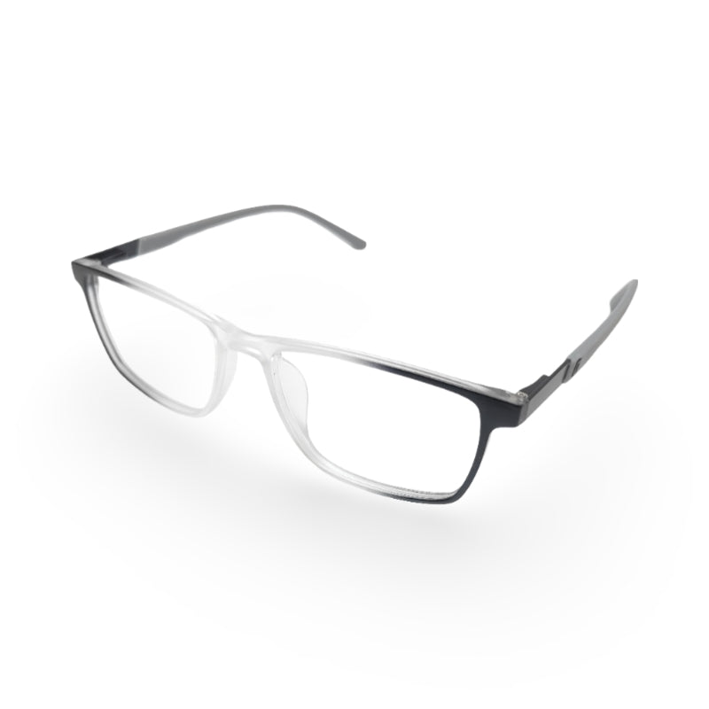 EVX 83314 Transparent Rectangle Eyeglass Frame (Large)