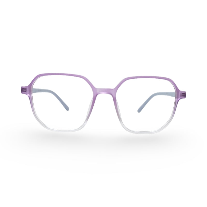 EVX 83315 Purple Geometric Eyeglass Frame (Large)