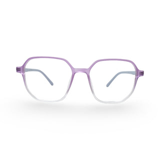 EVX 83315 Purple Geometric Eyeglass Frame (Large)