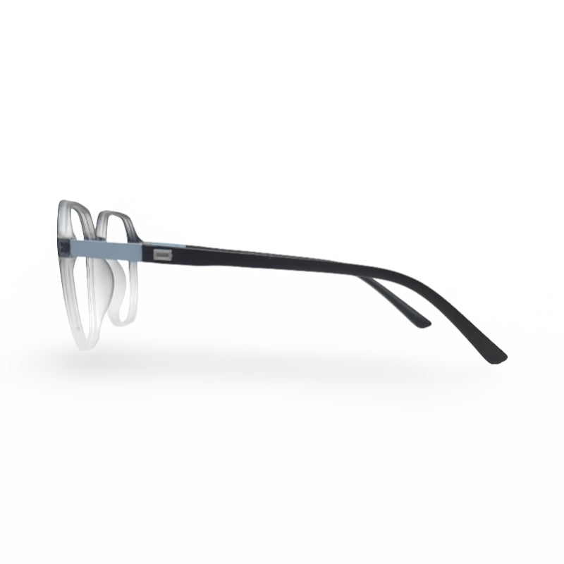 EVX 83315 Transparent Geometric Eyeglass Frame (Large)