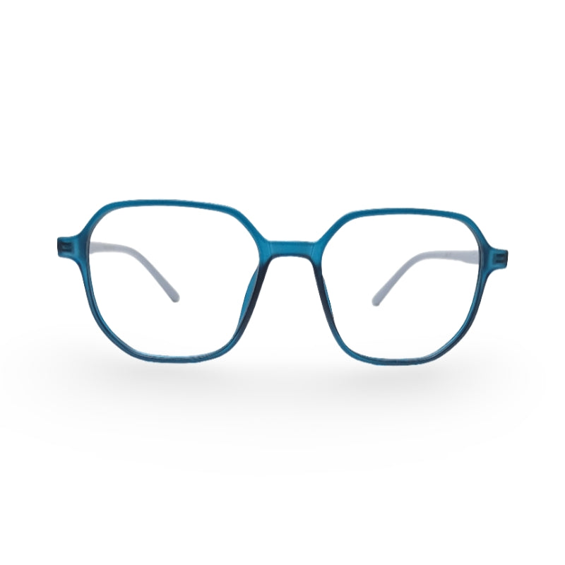 EVX 83315 Teal Geometric Eyeglass Frame (Large)