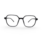 EVX 83315 Black Geometric Eyeglass Frame (Large)