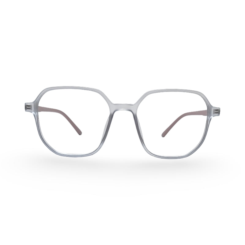 EVX 83315 Gray Geometric Eyeglass Frame (Large)