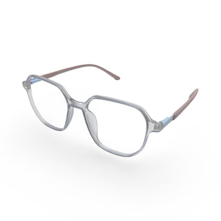 EVX 83315 Gray Geometric Eyeglass Frame (Large)