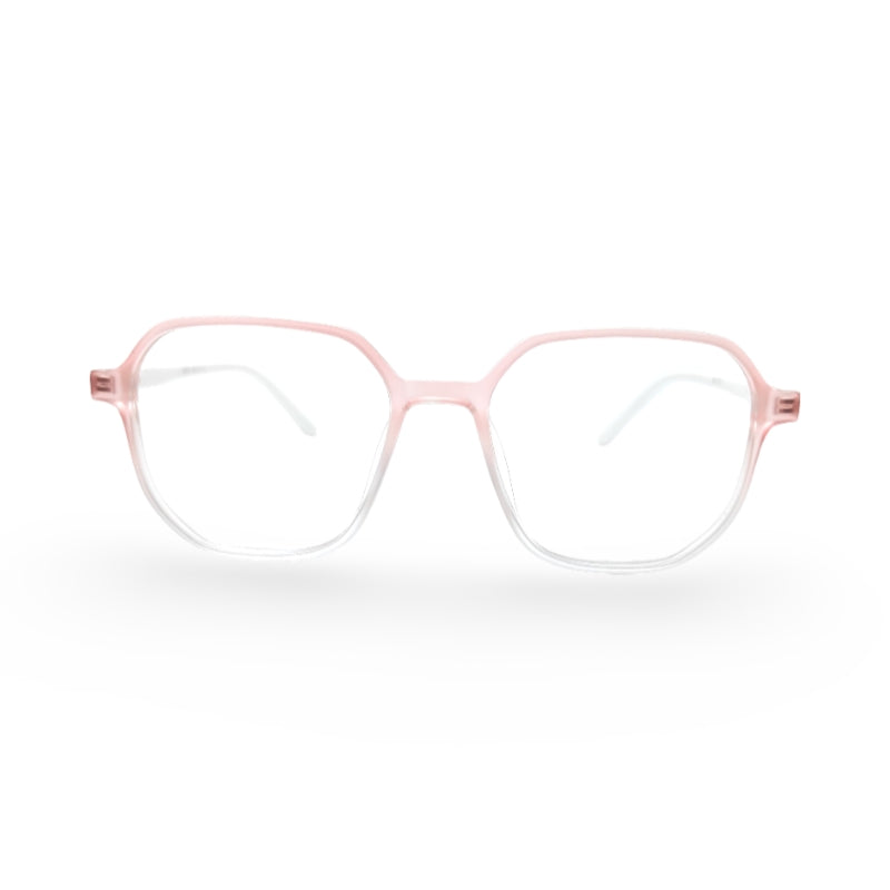 EVX 83315 Pink Geometric Eyeglass Frame (Large)