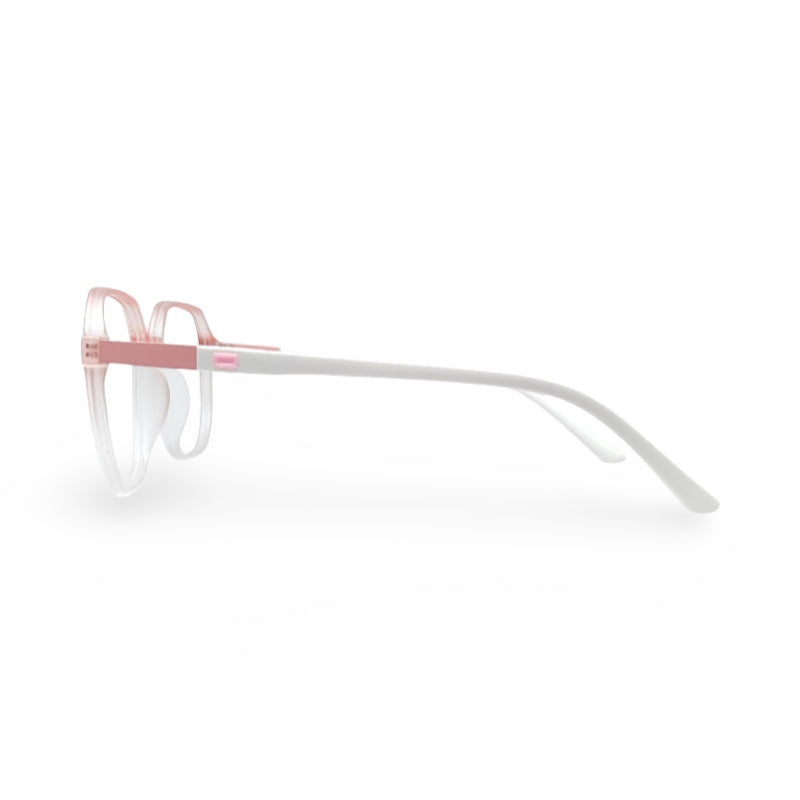 EVX 83315 Pink Geometric Eyeglass Frame (Large)