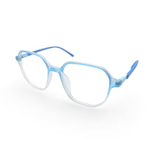 EVX 83315 Blue Geometric Eyeglass Frame (Large)