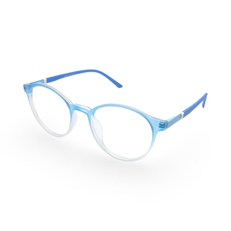 EVX 83317 Blue Round Eyeglass Frame (Medium)