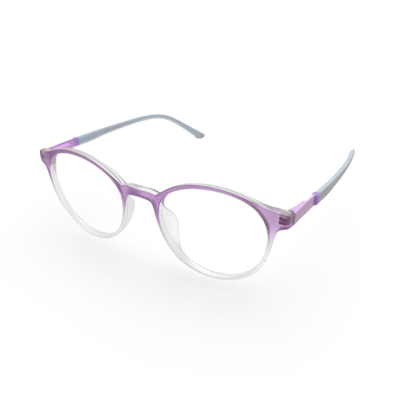 EVX 83317 Purple Round Eyeglass Frame (Medium)