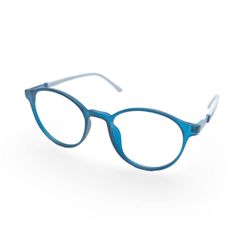 EVX 83317 Teal Round Eyeglass Frame (Medium)