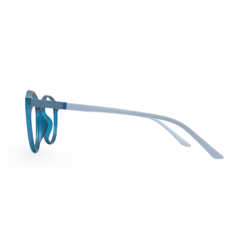 EVX 83317 Teal Round Eyeglass Frame (Medium)