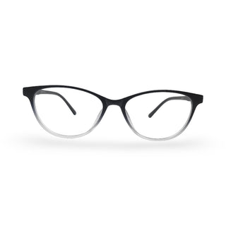 EVX 83319 Black And White Cat Eye Eyeglass Frame (Medium)