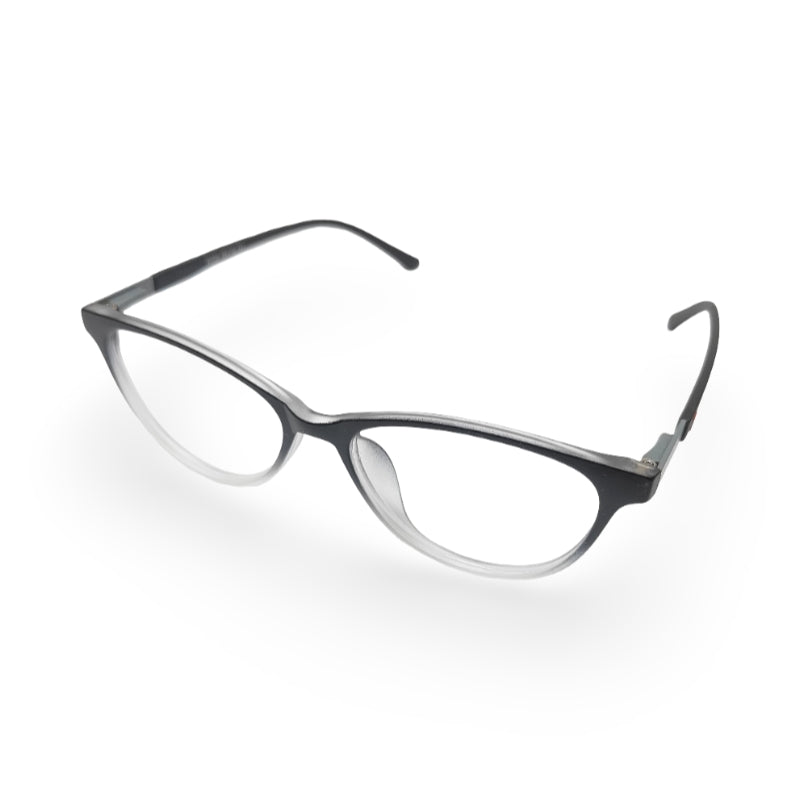 EVX 83319 Black And White Cat Eye Eyeglass Frame (Medium)