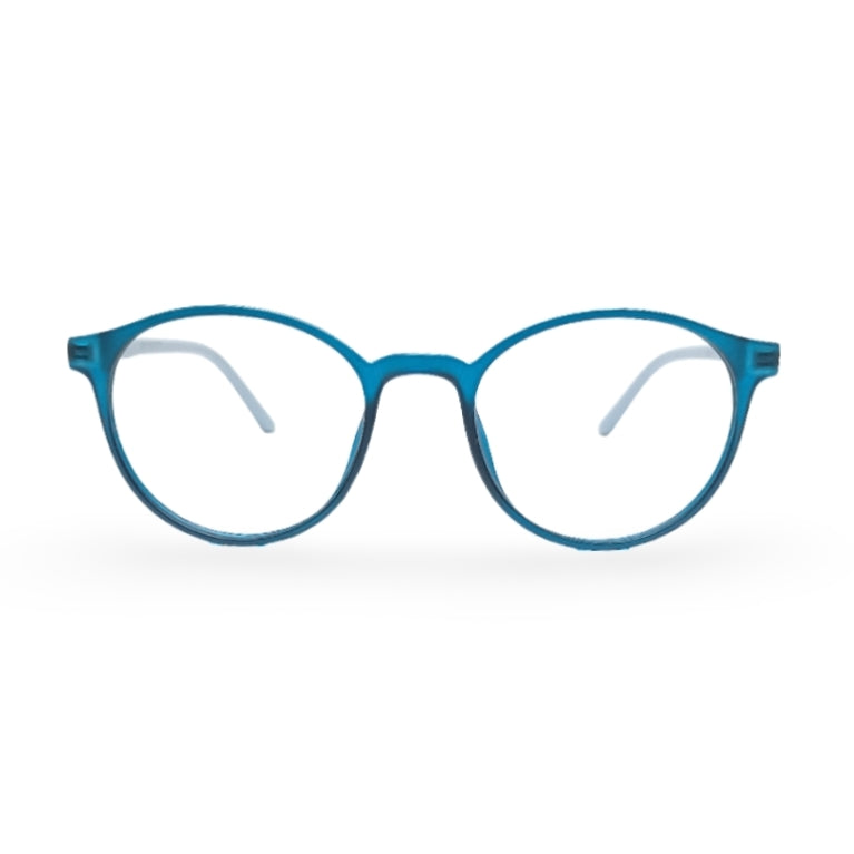 EVX 83317 Teal Round Eyeglass Frame (Medium)