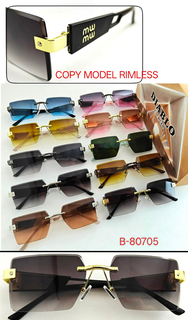 Eagle Vision Rimless Sunglasses B-80705