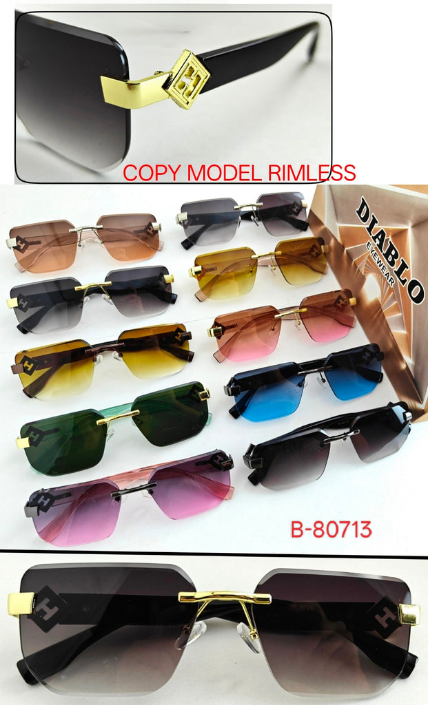 Eagle Vision Rimless Sunglasses B-80713
