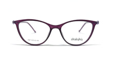 Load image into Gallery viewer, Cat Eye Crystal Studded Chakshu 1091 Plastic Specs For Women Shiny Purple