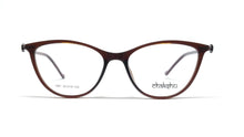 Load image into Gallery viewer, Cat Eye Crystal Studded Chakshu 1091 Plastic Specs For Women Shiny Brown