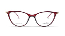 Load image into Gallery viewer, Cat Eye Crystal Studded Chakshu 1091 Plastic Specs For Women Shiny Red