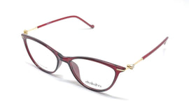 Cat Eye Crystal Studded Chakshu 1091 Plastic Specs For Women Shiny Red