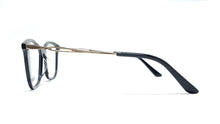 Load image into Gallery viewer, Chakshu 20058 Eagle Vision X Big Round Acetate + Metal Handle Light Weight Spectacle Frame Black