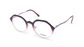 Chakshu 102967 Eagle Vision X Big Hexagon Acetate + Metal Handle Light Weight Spectacle Frame Purple