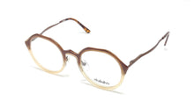 Load image into Gallery viewer, Chakshu 102967 Eagle Vision X Big Hexagon Acetate + Metal Handle Light Weight Spectacle Frame Brown