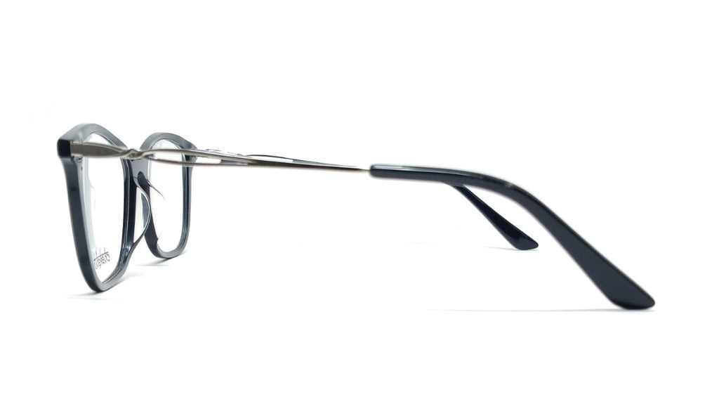 Chakshu 20058 Eagle Vision X Big Round Acetate + Metal Handle Light Weight Spectacle Frame  Black