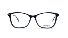 Load image into Gallery viewer, Chakshu 20058 Eagle Vision X Big Round Acetate + Metal Handle Light Weight Spectacle Frame  Black