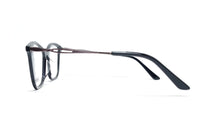 Load image into Gallery viewer, Chakshu 20058 Eagle Vision X Big Round Acetate + Metal Handle Light Weight Spectacle Frame  Black