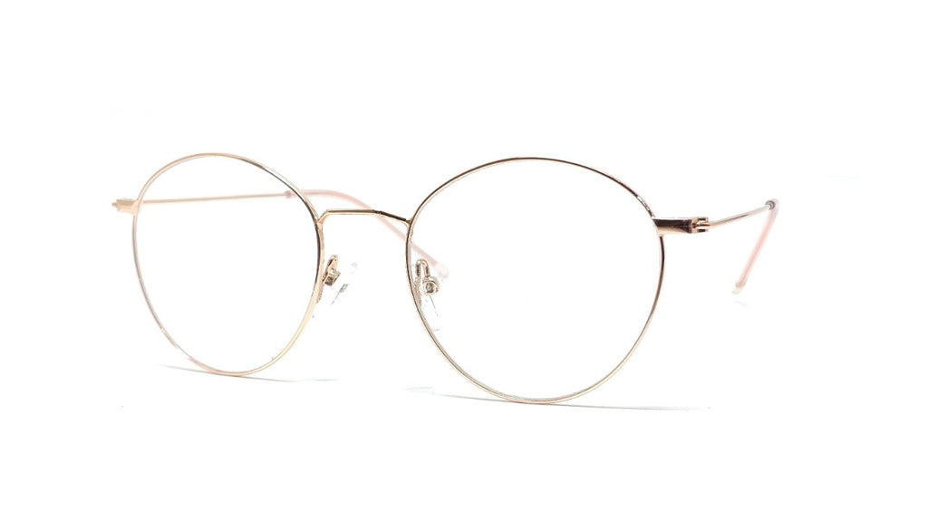 Brass Goat By Eagle Vision X - Round Metal Spectacle Frame - 22337 GOLD