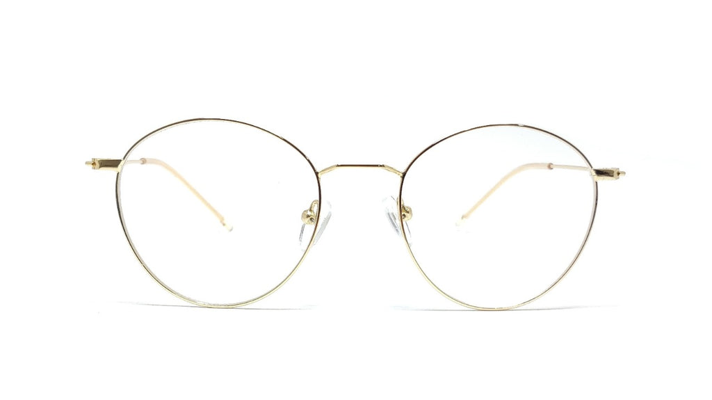 Brass Goat By Eagle Vision X - Round Metal Spectacle Frame - 22337 GOLD