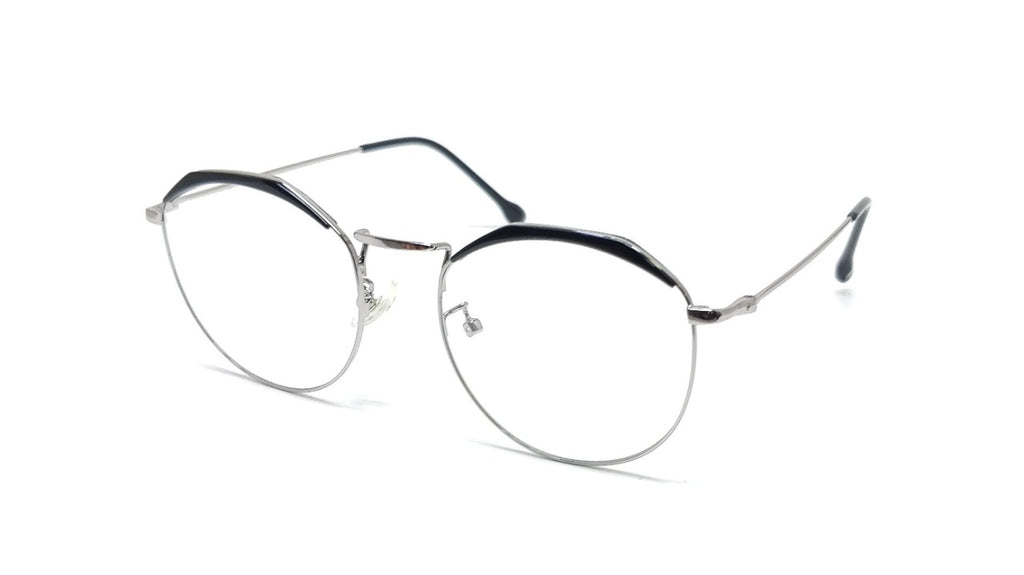 Brass Goat - Hexagon-Round Metal Spectacle Frame - 9356 SILVER