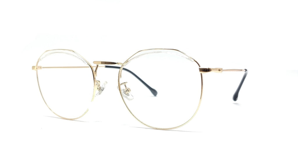 Brass Goat - Hexagon-Round Metal Spectacle Frame - 9356 GOLD