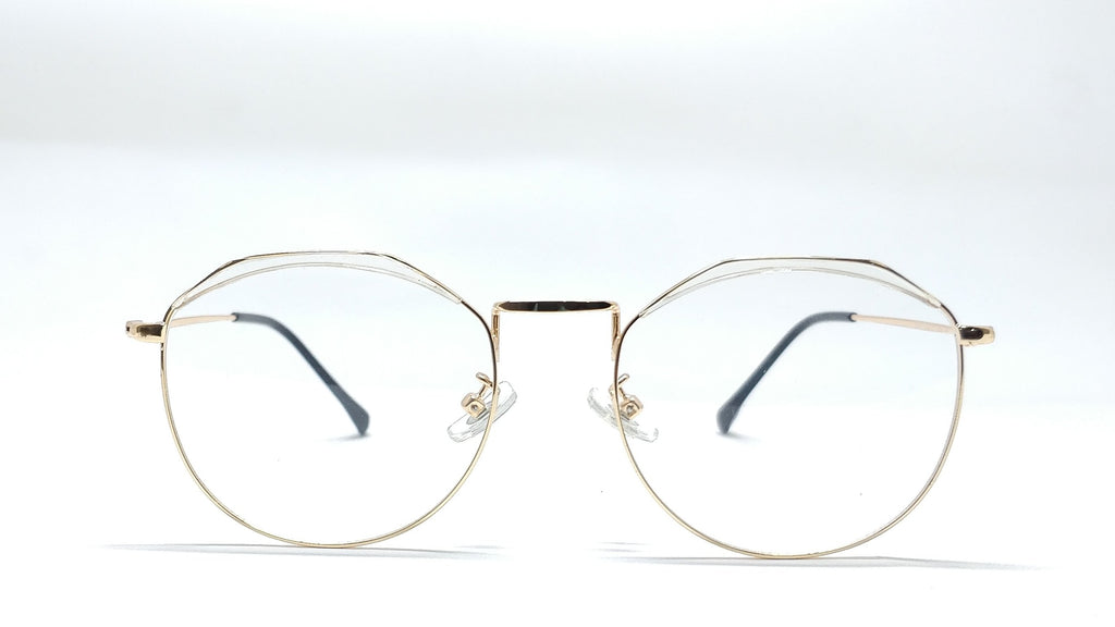 Brass Goat - Hexagon-Round Metal Spectacle Frame - 9356 GOLD