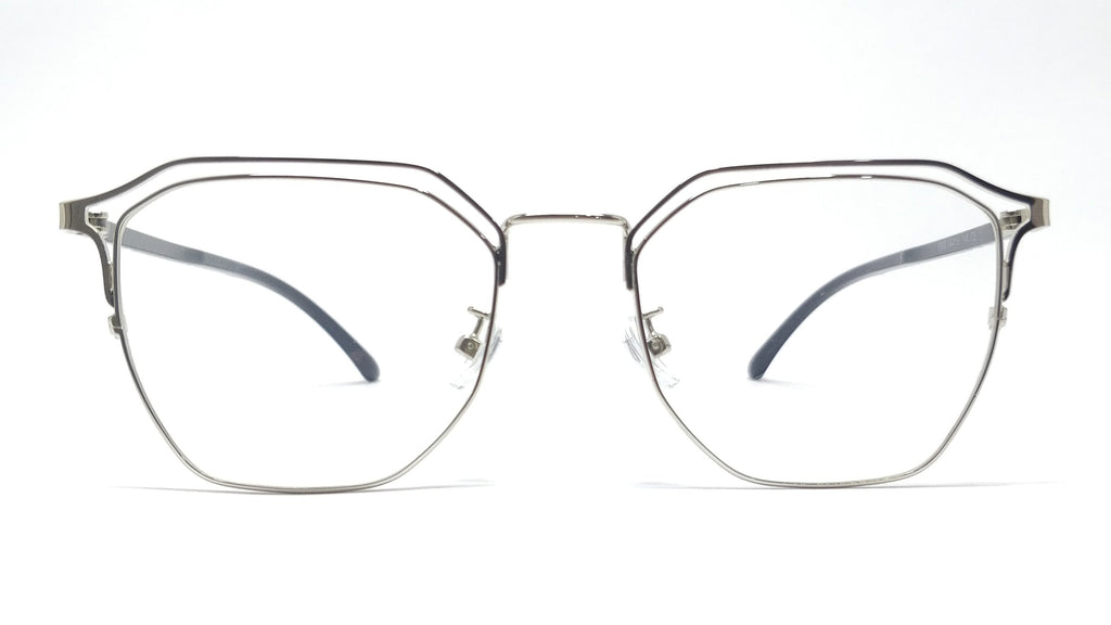Brass Goat - Hexagon Metal Unisex Spectacle Frame - 9363 SILVER